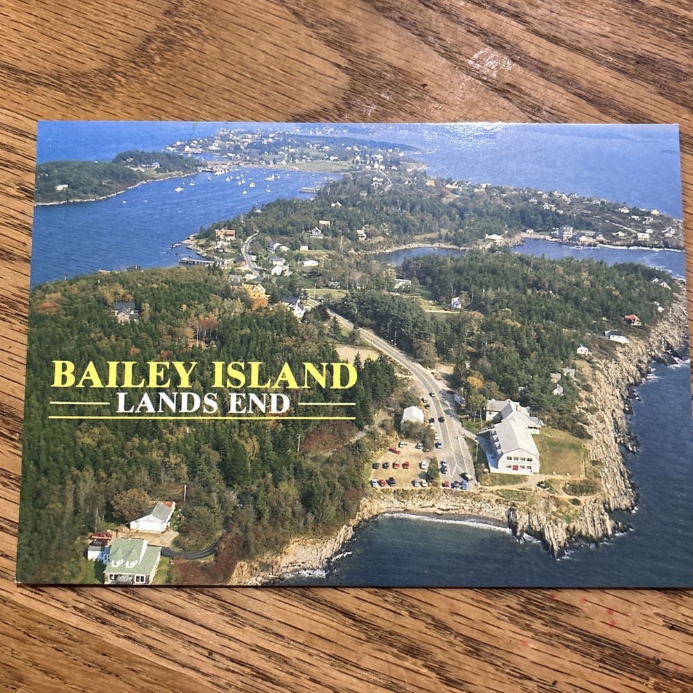 Bailey Island Lands End Maine ME Mackerel Cove Postcard Posted Continental